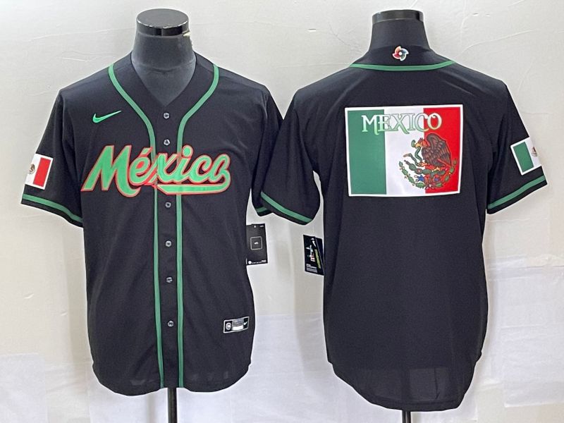 Men 2023 World Cub Mexico Blank Black Nike MLB Jersey4->more jerseys->MLB Jersey